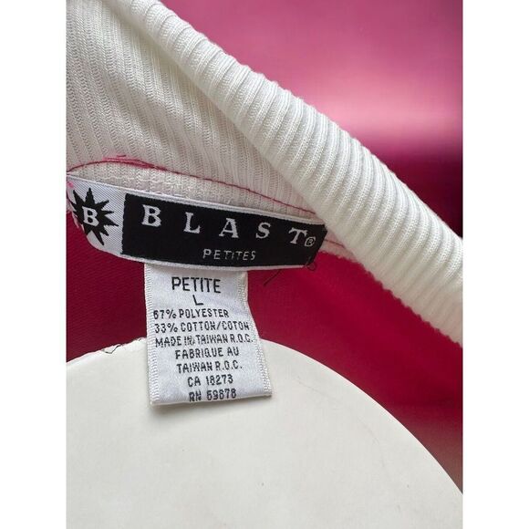 Vintage 90s Blast Women Sweater Small Pink Petite Women's Top Sz Petite L - Picture 4 of 4